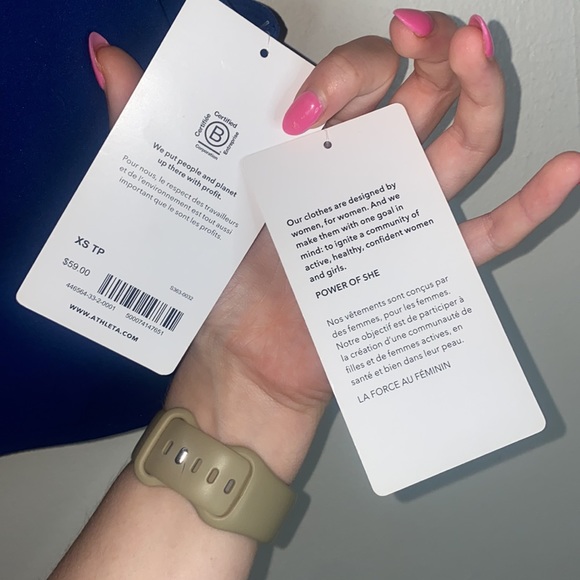 🦋NWT Navy Athleta Conscious Crop Bra A-C! - Picture 9 of 9